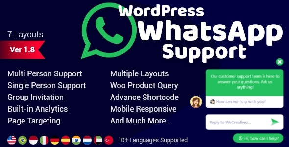 WordPress WhatsApp Support v1.8.1