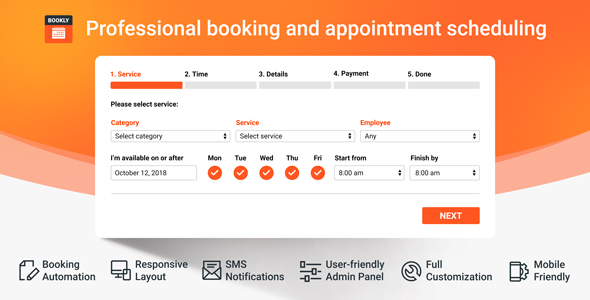 Bookly PRO v17.5 – Appointment Booking and Scheduling Software System