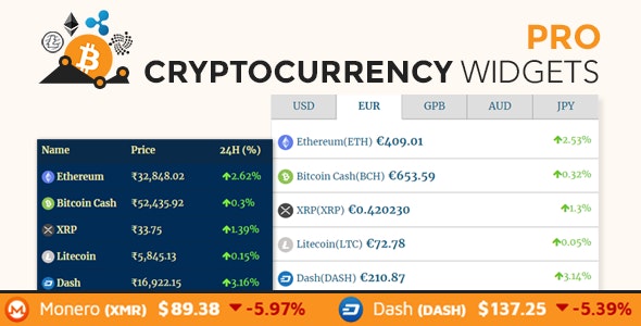 Cryptocurrency Widgets Pro v2.3.2 - WordPress Crypto Plugin