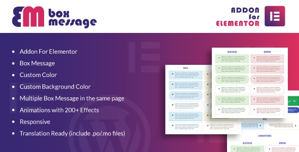 Box Message for Elementor WordPress Plugin v1.0