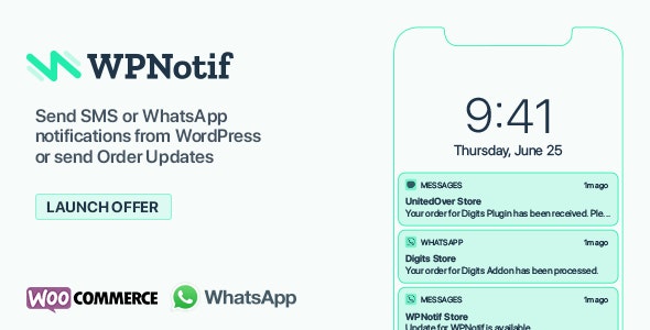 WPNotif v1.6 - WordPress SMS & WhatsApp Notifications