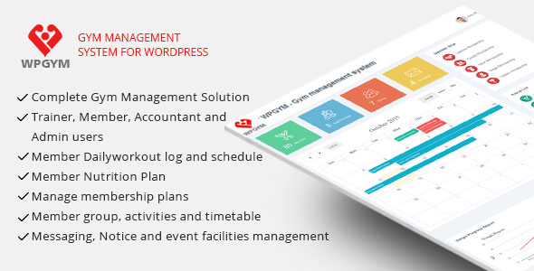 WPGYM v3.5.0 - WordPress Gym Management System