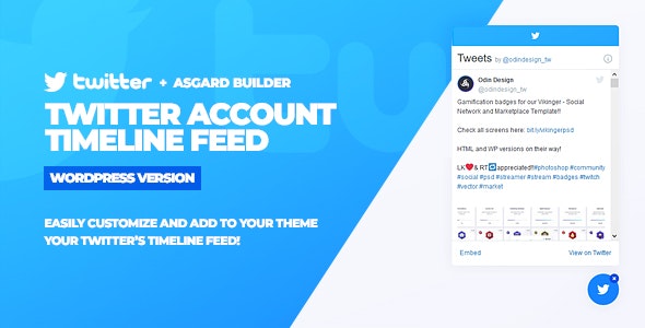 Twitter Timeline Feed v1.0.0 - WordPress Plugin