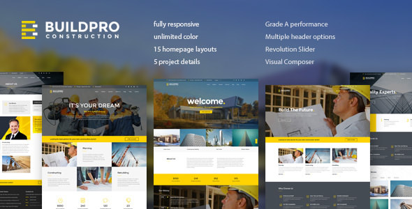 BuildPro v1.1.2 - Business, Building &amp; Construction WordPress Theme