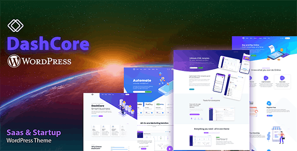 DashCore v1.0 - Startup &amp; Software WordPress Theme