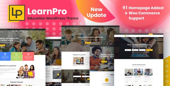 LearnPro v1.0 - Online Course Education WordPress Theme