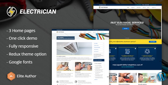 Electrician v1.0 - Electrical And Repair Service WordPress Theme