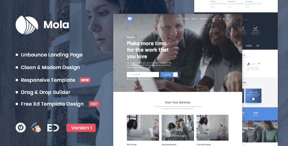 Mola v1.0 - MultiPurpose Unbounce Landing Page Template