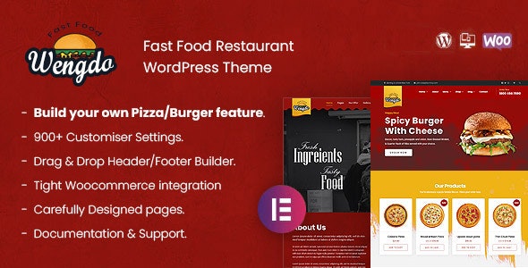 Wengdo v1.0 - Fastfood WordPress Theme