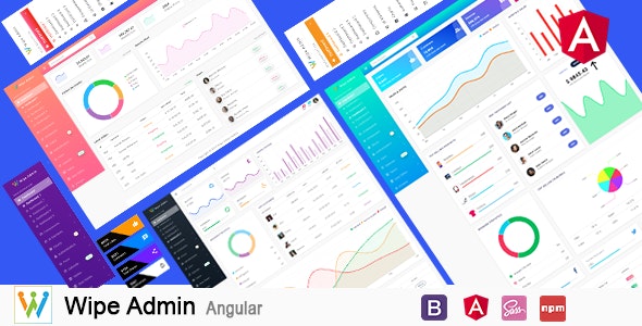 Wipe Admin v1.0 – Angular 9+ Bootstrap 4+ Multipurpose Admin Dashboard Template