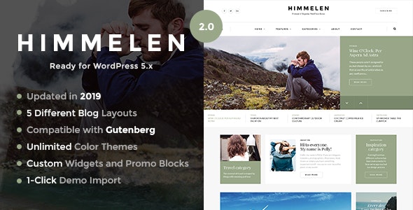 Himmelen v2.2 - Personal Minimal WordPress Blog Theme